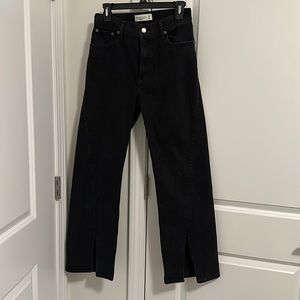 Abercrombie 90s relaxed jean high rise with cuts at the ankle
